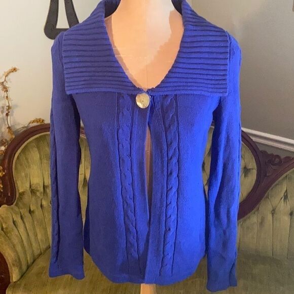 Kim Rogers one botton, open sweater. Vintage. Women’s M. - Picture 1 of 6